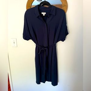 Frank & Oak Camp collar Dress in Navy
